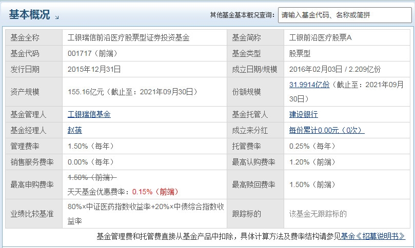 工银前沿医疗股票a怎么样 表现如何