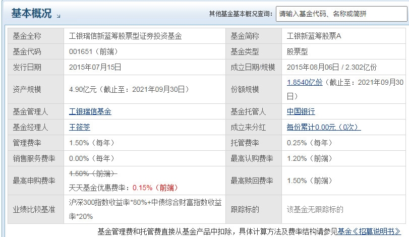 工银新蓝筹股票基金怎么样 表现如何